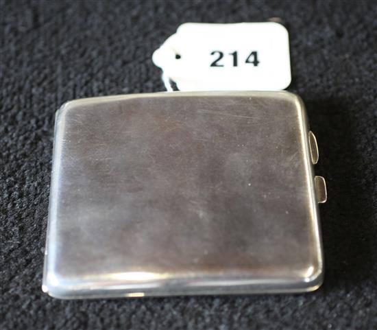 George V silver cigarette case, Birmingham 1924